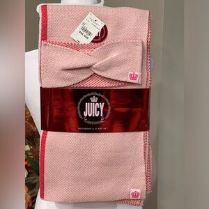 NWT Juicy Couture Headband And Scarf Gift Set